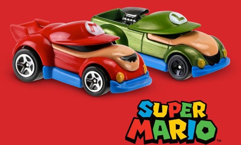Personagens do jogo Mario Bros se transformam em carrinhos Hot Wheels