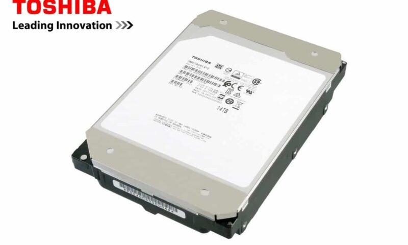 Toshiba lança o primeiro HDD de 14TB do mundo com gravação magnética convencional