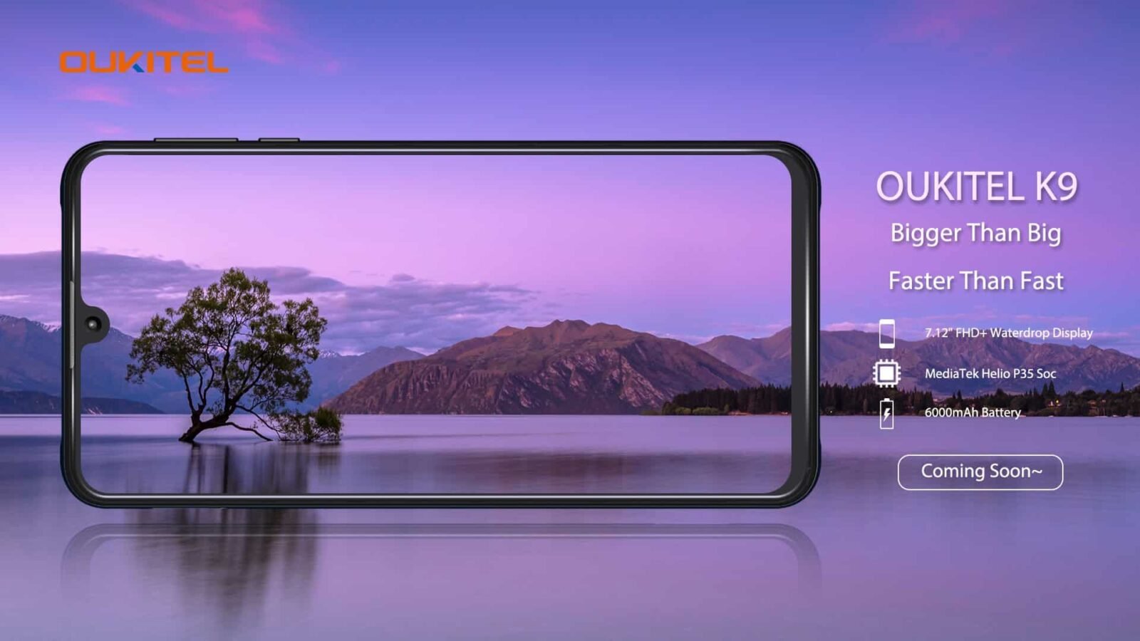 Gigantesco! OUKITEL K9 é anunciado com tela de 7.12″, Helio P35 e mais