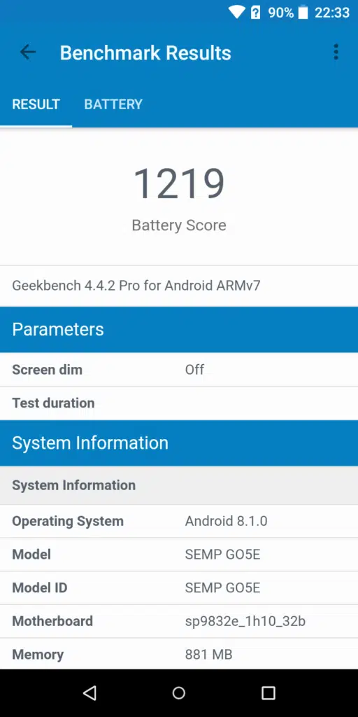 Semp Go! 5e - Geekbench 4.4.2 Pro