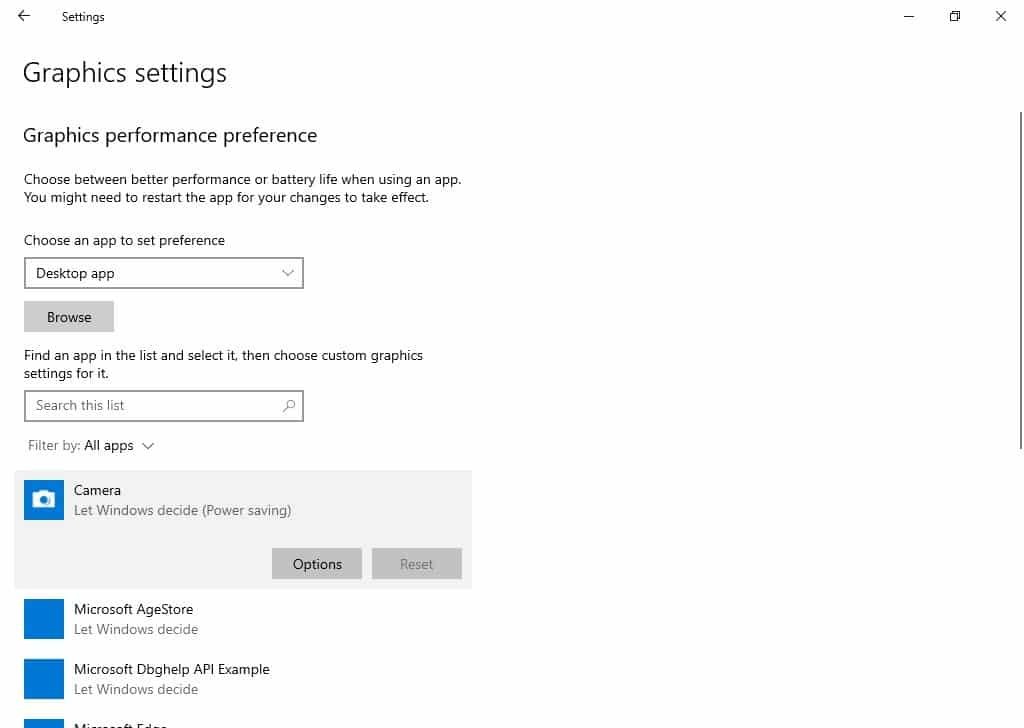 Windows 10 Insider Configurações gráficas