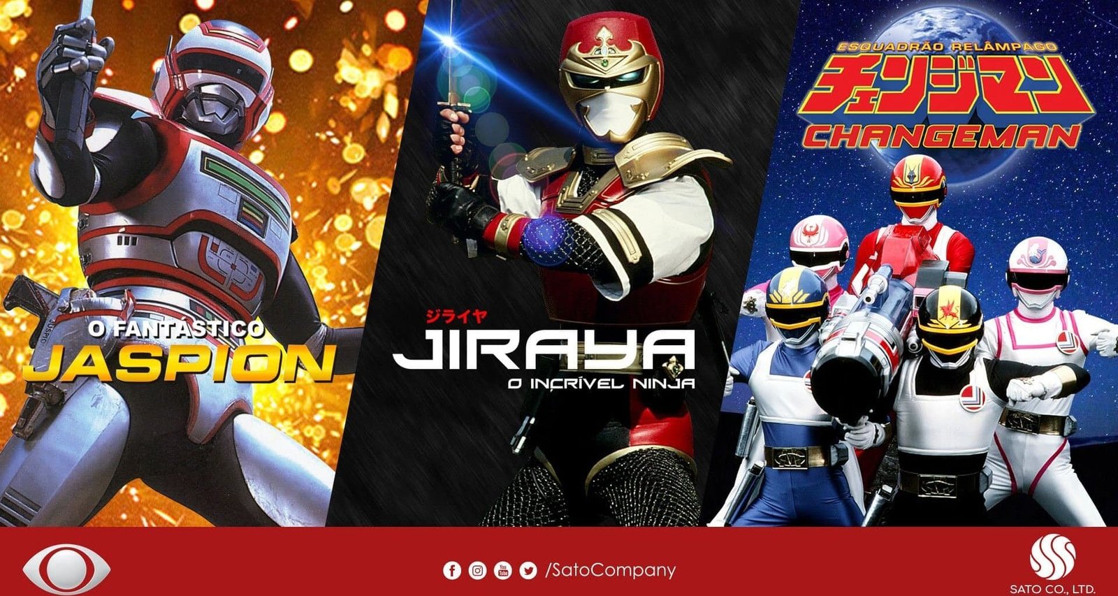 Jaspion Jiraiya Changeman Band Sato Company