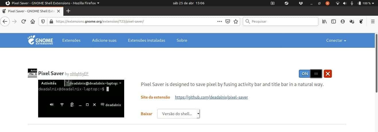 Ubuntu 20.04 LTS - Aumentar a área das janelas