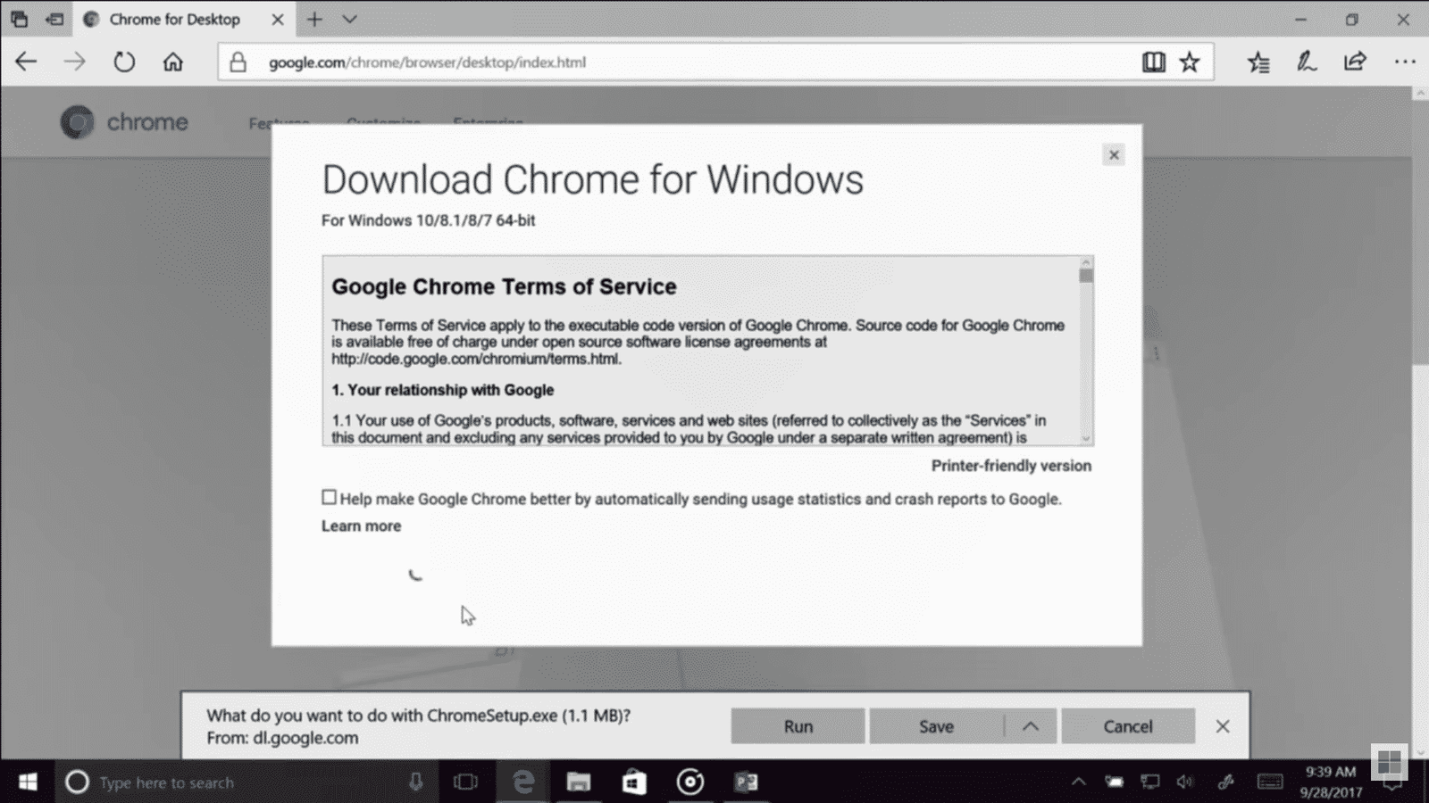 Microsoft instala Chrome em apresentação Azure