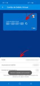 Caixa Tem - Informações do cartão virtual
