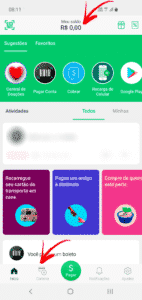 PicPay - Acessando a carteira