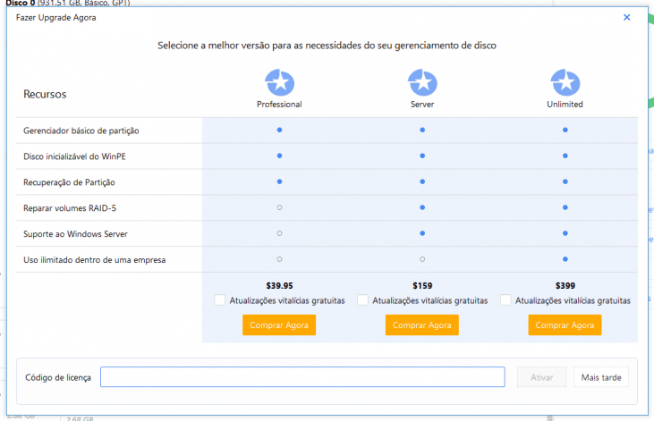 ativar easeus partition master