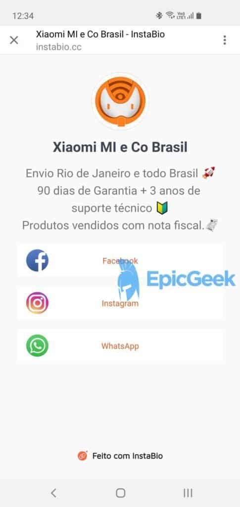 Xiaomi Mi e Co Brasil - InstaBio