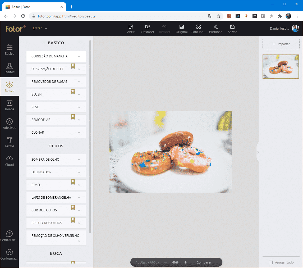 Beleza - Editar foto