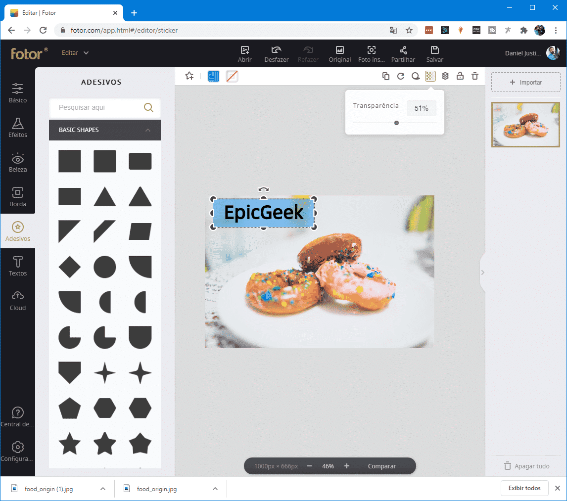 Adesivos - Editar foto