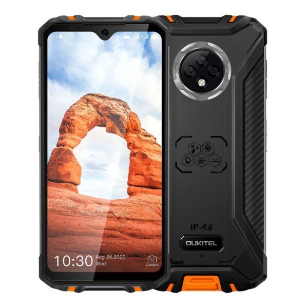 Custodia In Vera Pelle Suncase Per Oukitel WP8 Pro | Edizione Sottile, Colore Cognac | Con Linguetta Di Estrazione E Chiusura Magnetica