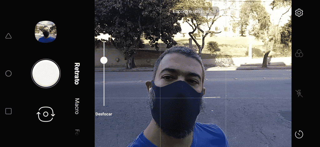 LG K61 - Câmera e máscara