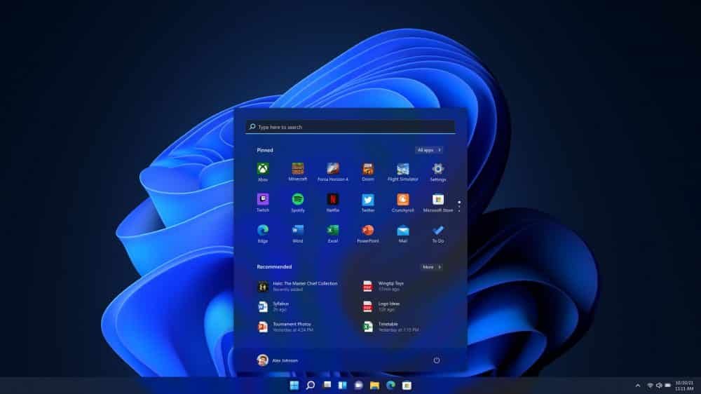 Windows 11 - Menu Iniciar Dark Mode