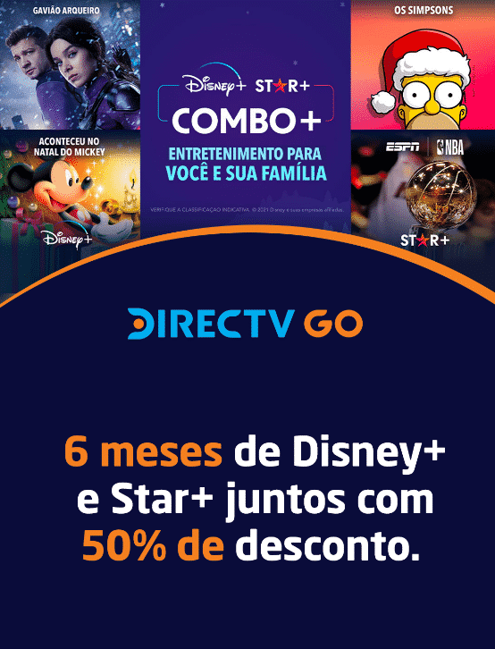 DIRECTV GO lança promoção com Disney Plus e Star Plus com 50 de