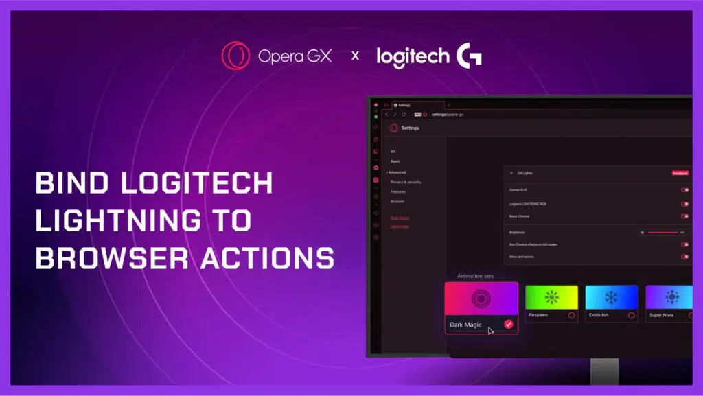 Opera GX Logitech G Integração