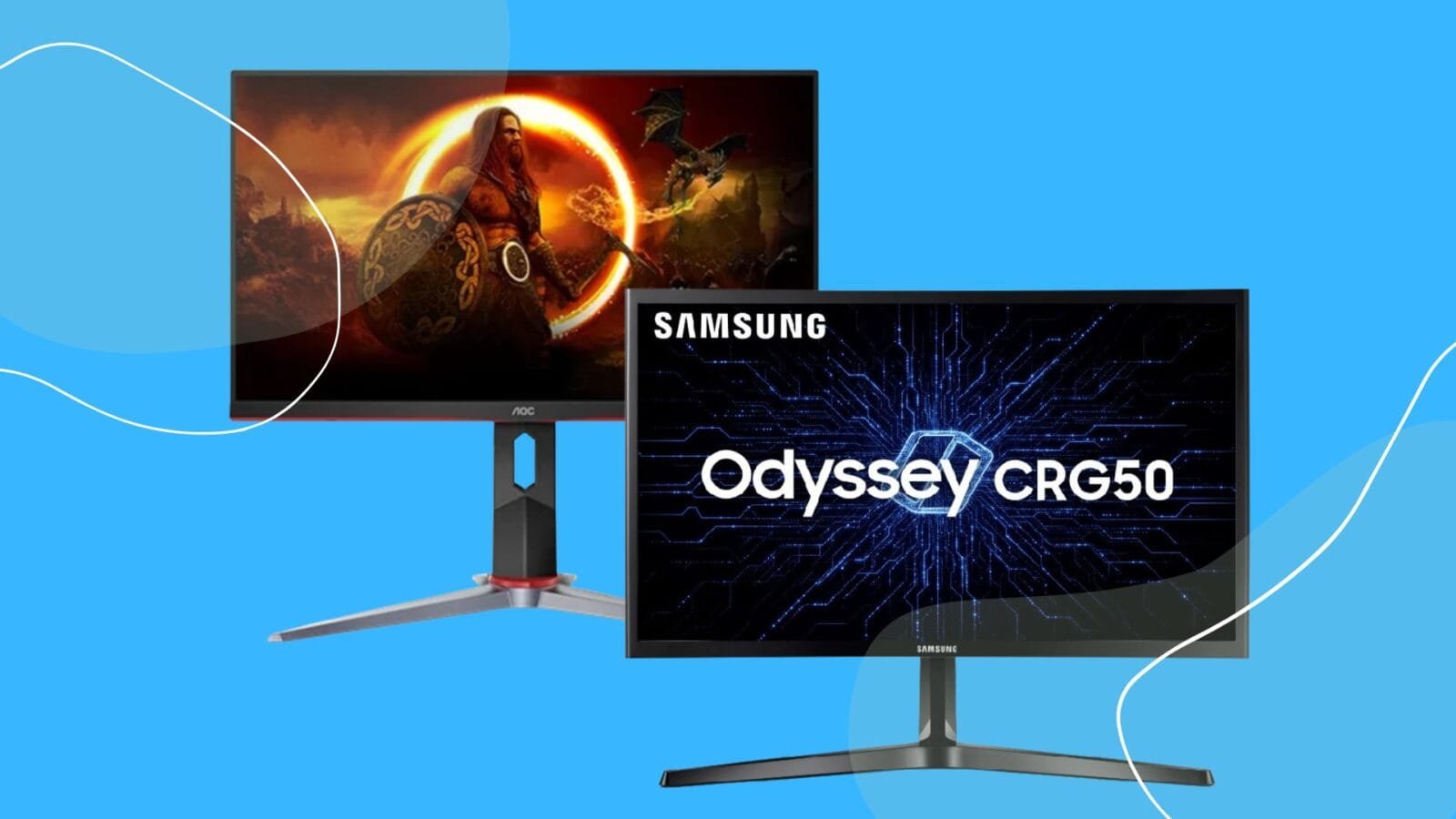Monitor Gamer AOC HERO Z com 24″ e 240Hz a partir de R$ 1.599 e Samsung Odyssey CRG50 a partir de R$ 1.259