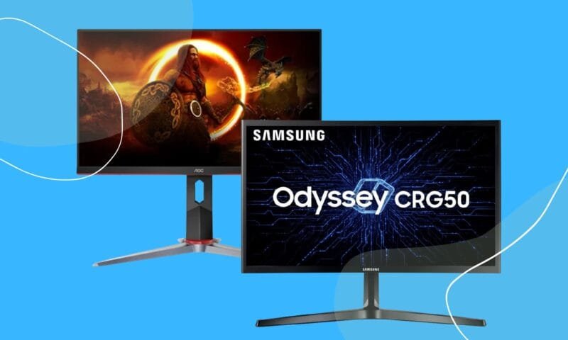 Monitor Gamer AOC HERO Z com 24″ e 240Hz a partir de R$ 1.599 e Samsung Odyssey CRG50 a partir de R$ 1.259