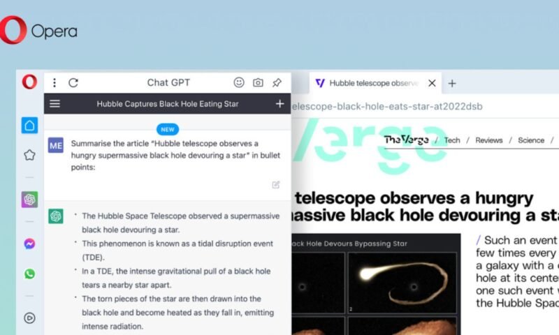 Opera irá integrar recursos do ChatGPT em seus navegadores; veja mudanças