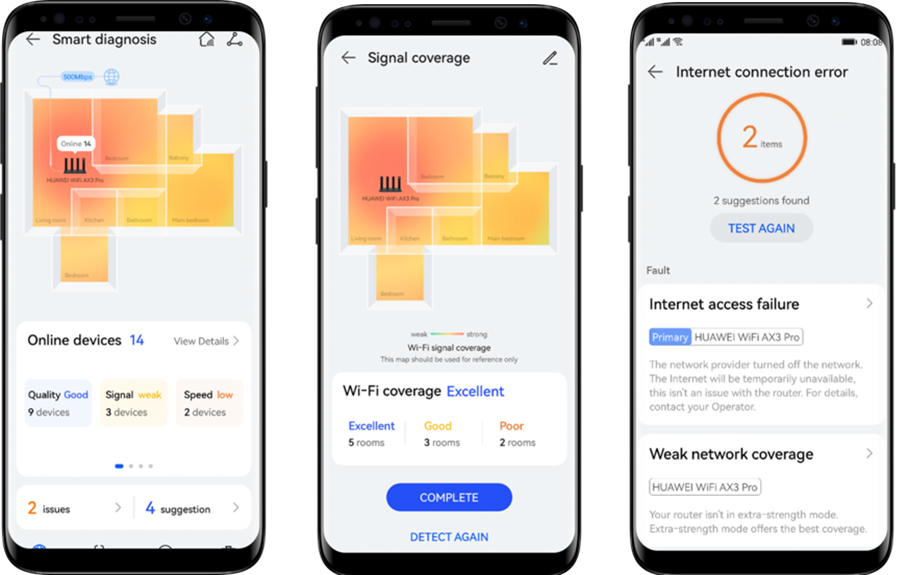 HUAWEI WiFi AX3 Pro AI Life Mapa Calor