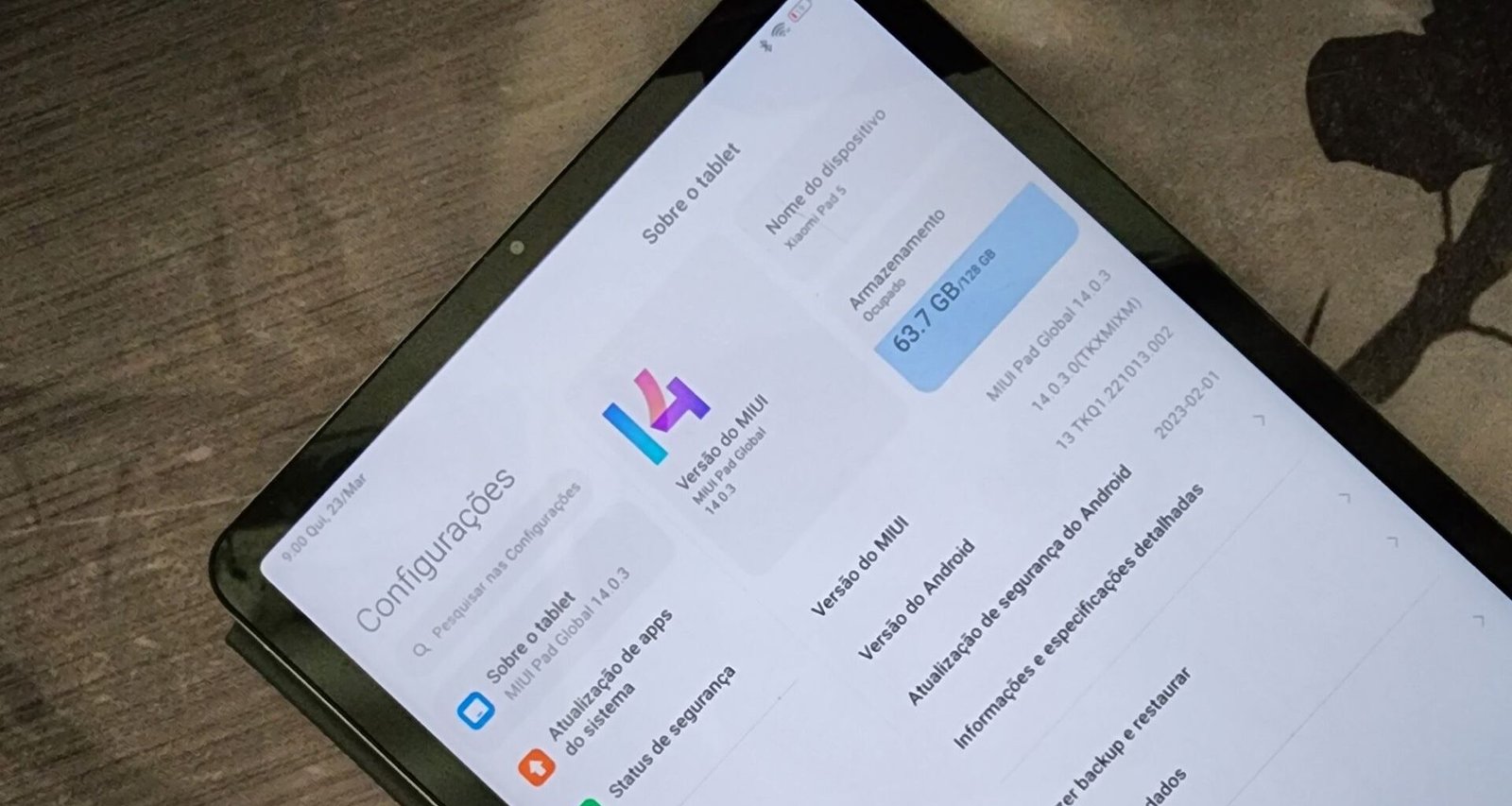 Xiaomi Pad 5 MIUI Pad 14