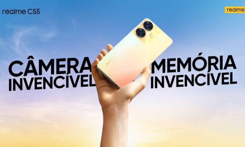 Com Ilha dinâmica, realme C55 chegará ao Brasil, revela marca
