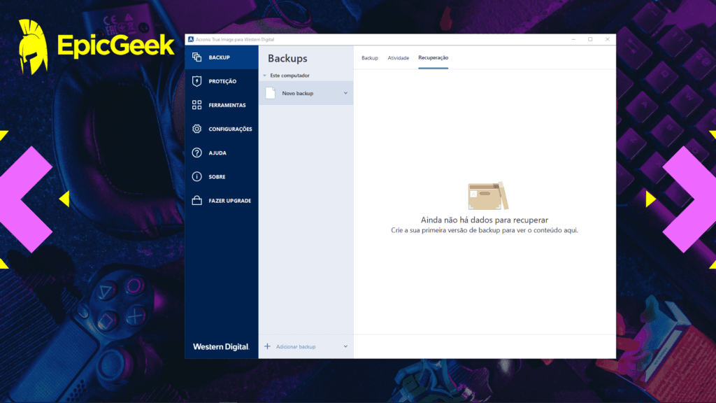 WD Blue SN570 - Acronis True Image para Western Digital - Backup - Recuperação