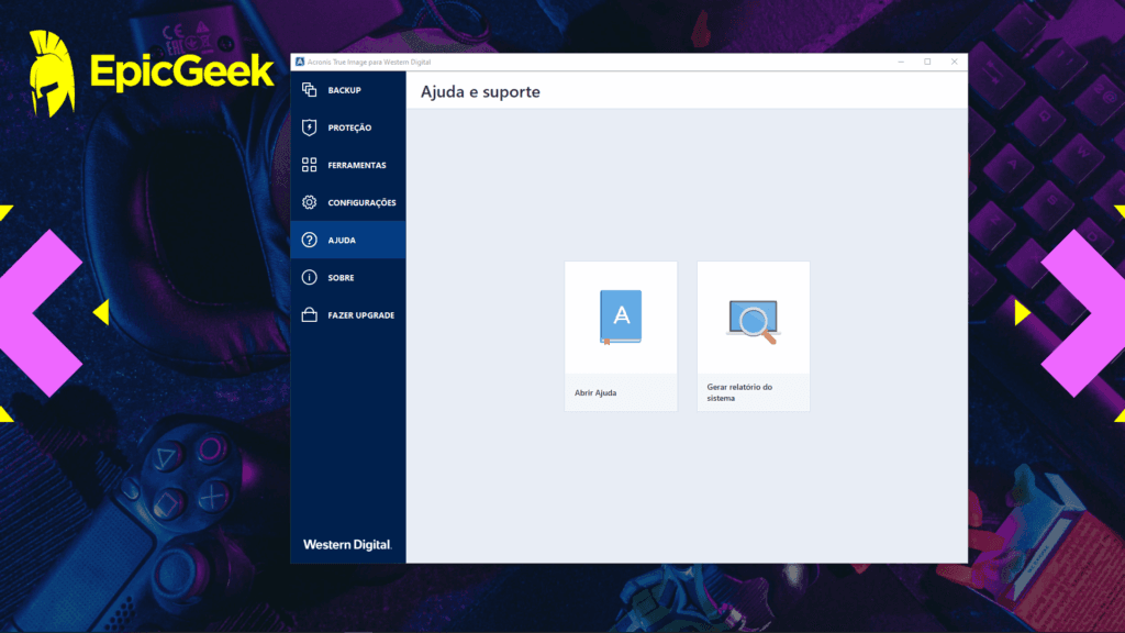 WD Blue SN570 - Acronis True Image para Western Digital - Backup - Ajuda