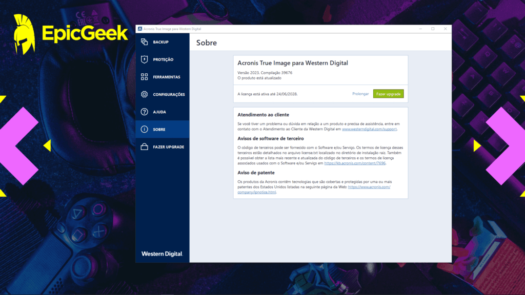 WD Blue SN570 - Acronis True Image para Western Digital - Backup - Sobre