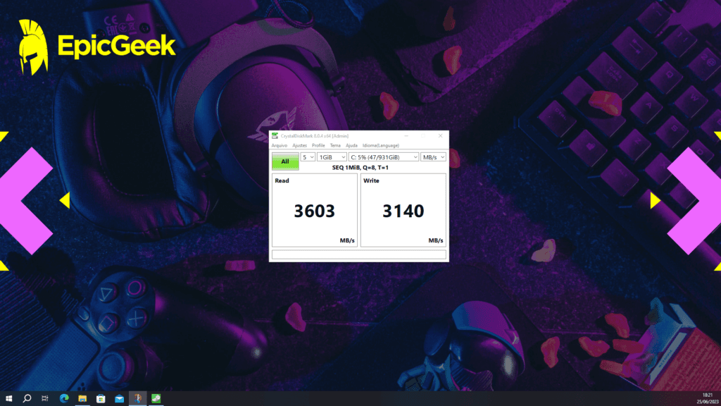 WD Blue SN570 - CrystalDisk Mark 1GB (Demo)