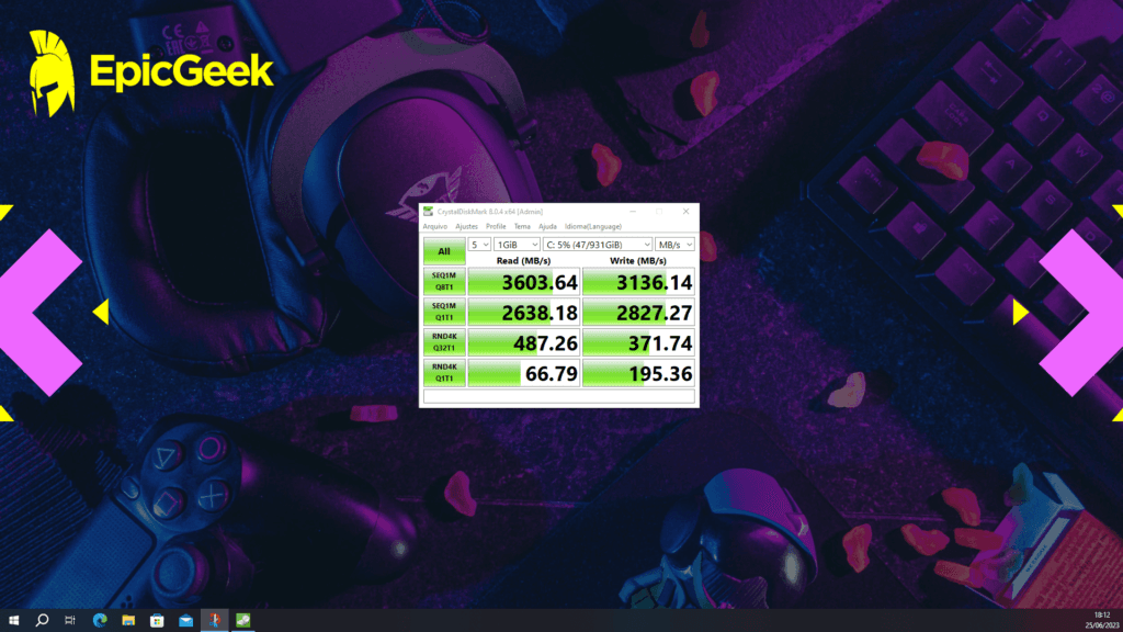 WD Blue SN570 - CrystalDisk Mark 1GB (default)