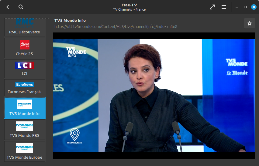 Linux Mint 21.3 Hypnotix - Favoritos