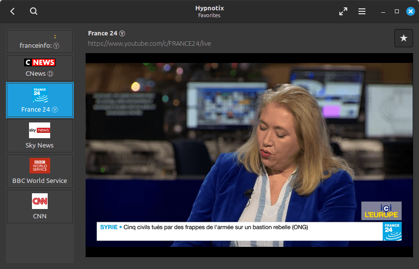 Linux Mint 21.3 Hypnotix - Favoritos
