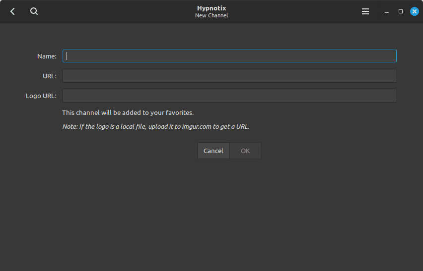 Linux Mint 21.3 Hypnotix - Criando canais