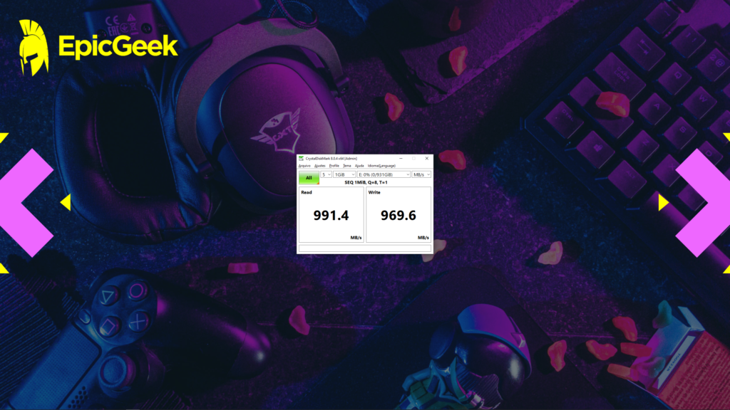 Lexar E6P - CrystalDiskMark - Demo Read&Write