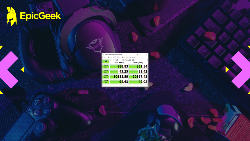 Lexar E6P - CrystalDiskMark - Real World Performance Read&Write