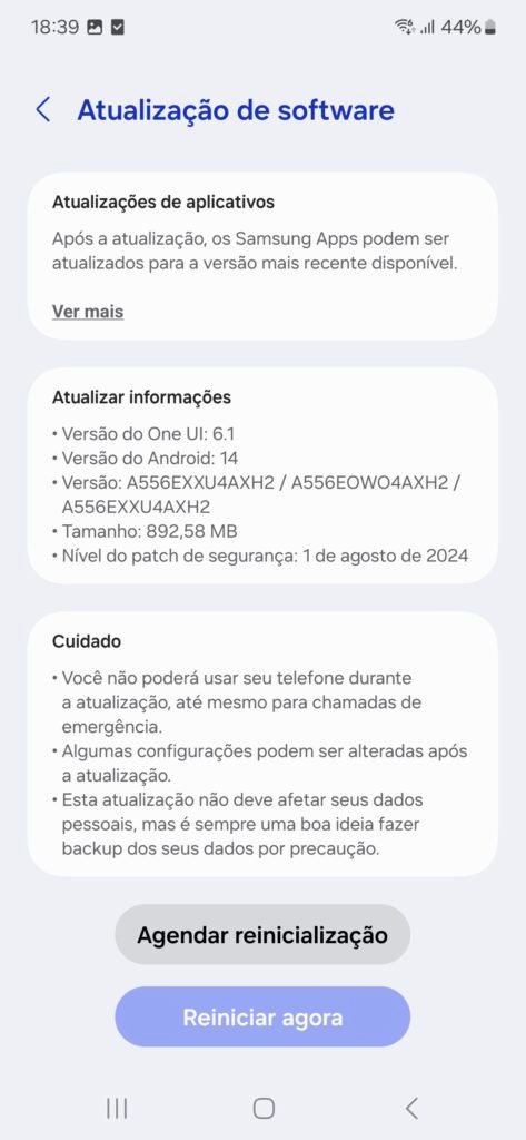 Samsung Galaxy A55 5G - A55EXXU4AXH2 - agosto-24