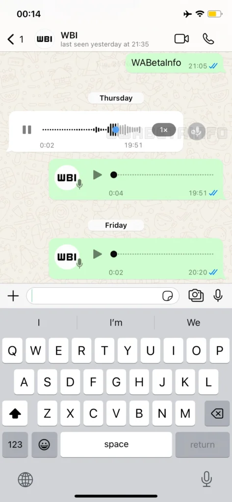 WhatsApp beta para iOS versão 24.25.10.74
