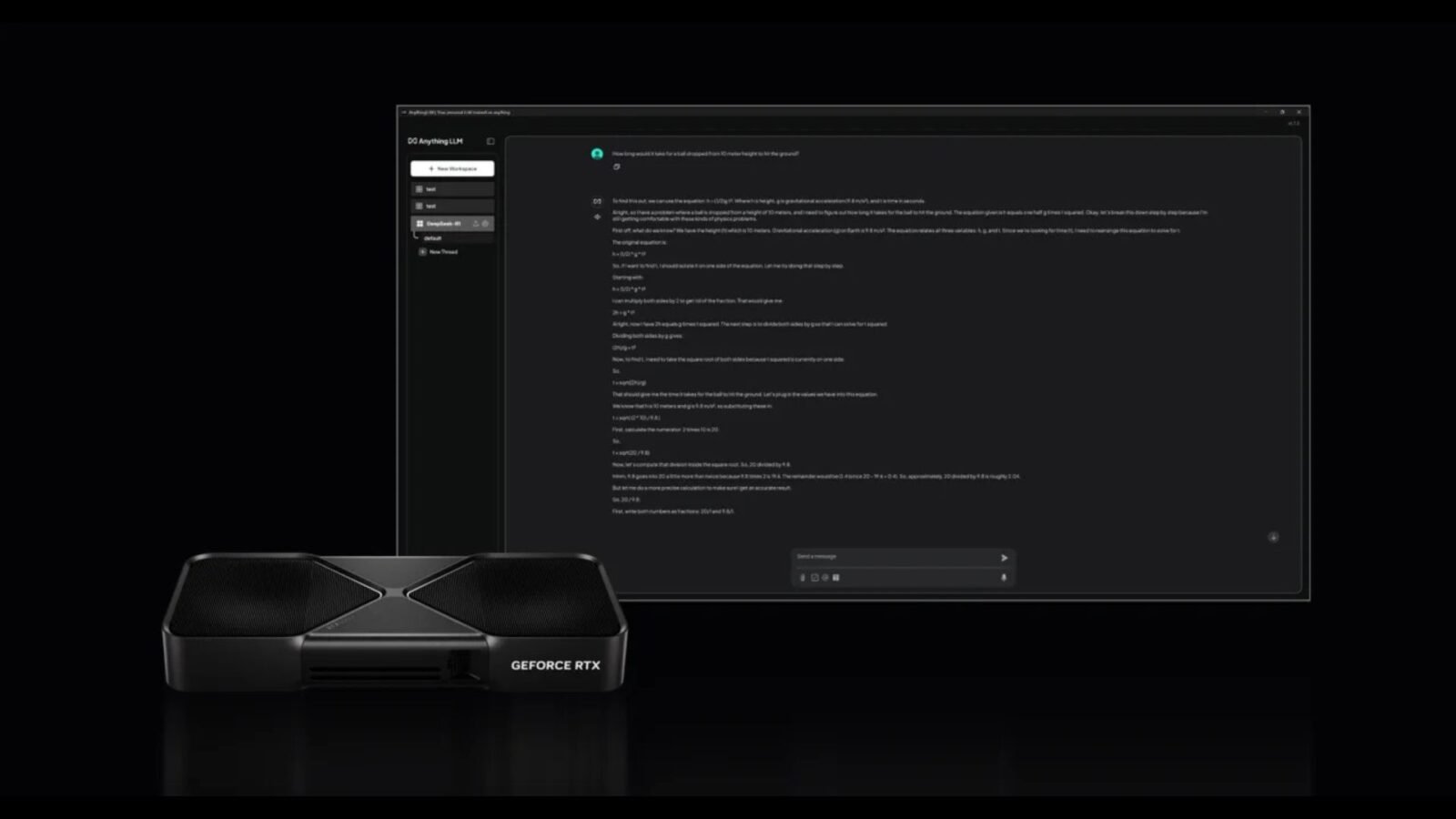 DeepSeek R1 NVIDIA RTX 50 LMStudio