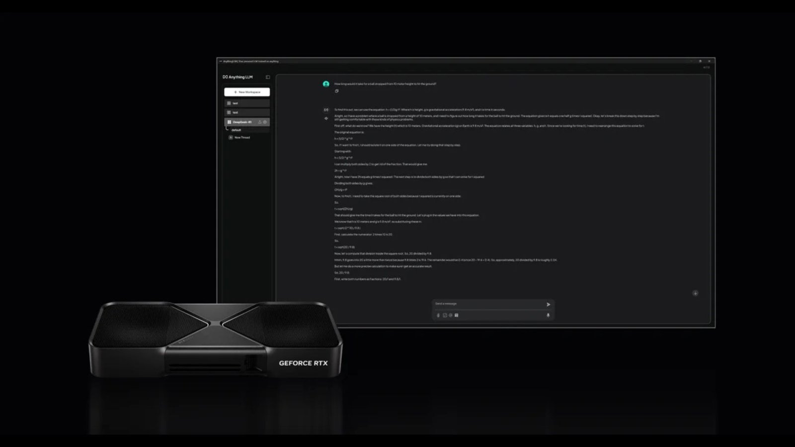 DeepSeek R1 NVIDIA RTX 50 LMStudio