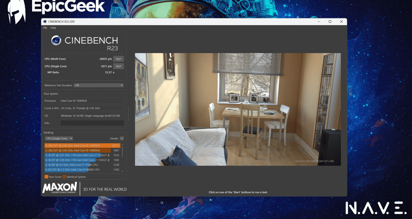 NAVE Gamer Supernova GM6IX7X - Cinebench