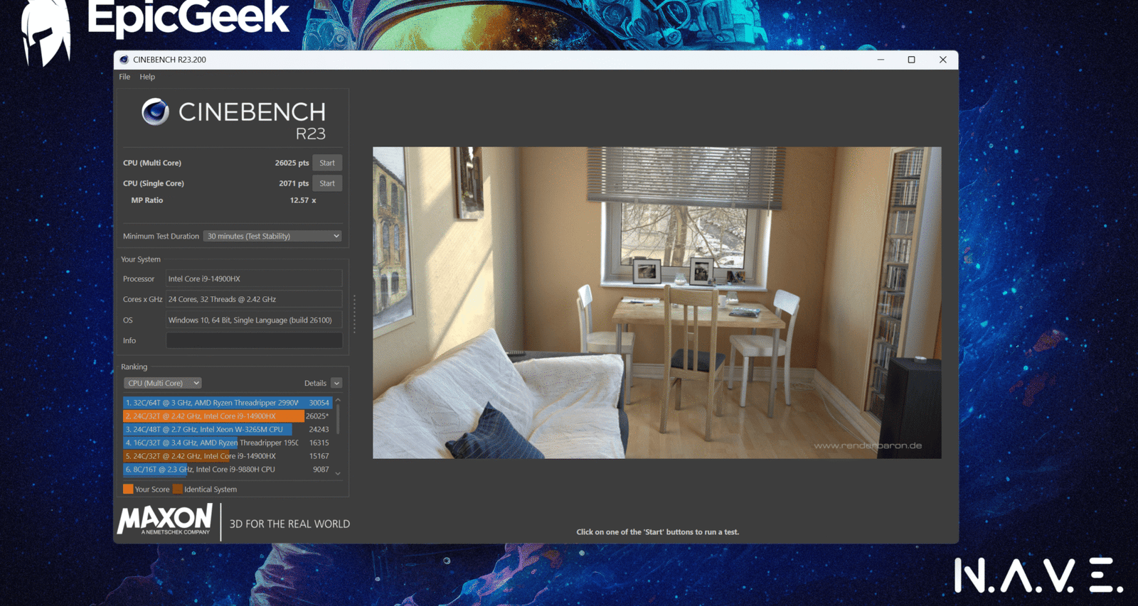 NAVE Gamer Supernova GM6IX7X - Cinebench Multi core