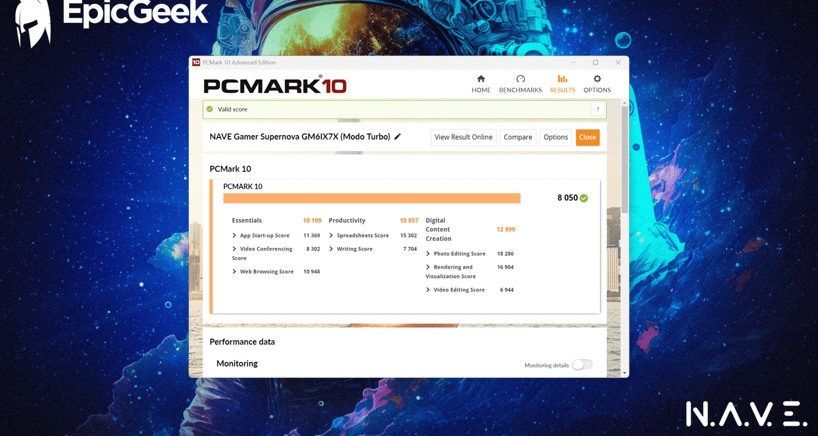 NAVE Gamer Supernova GM6IX7X - PCMark10