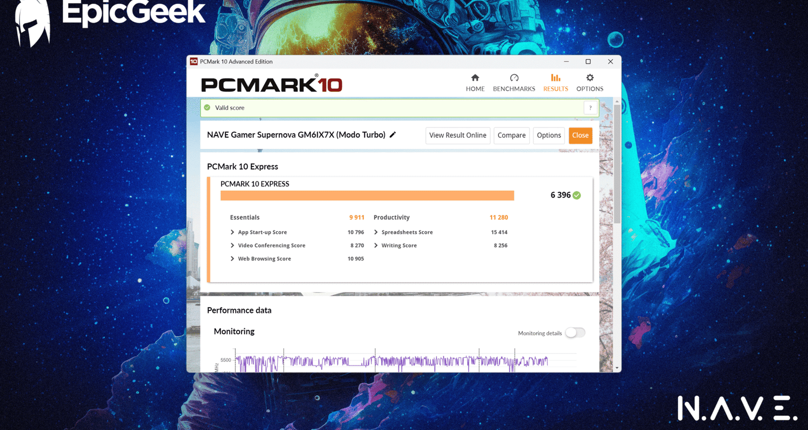 NAVE Gamer Supernova GM6IX7X - PCMark10 Express