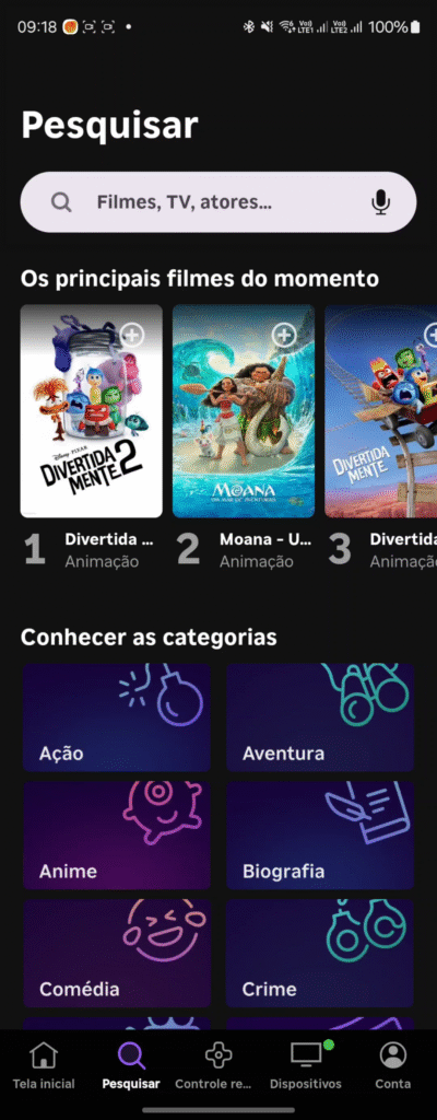 ROKU TV - aplicativo (Pesquisar)