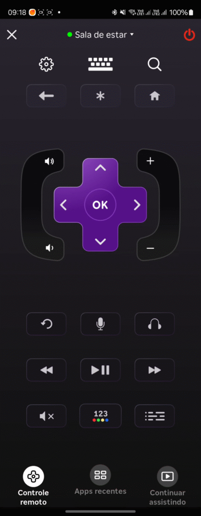ROKU TV - aplicativo (Controle remoto)