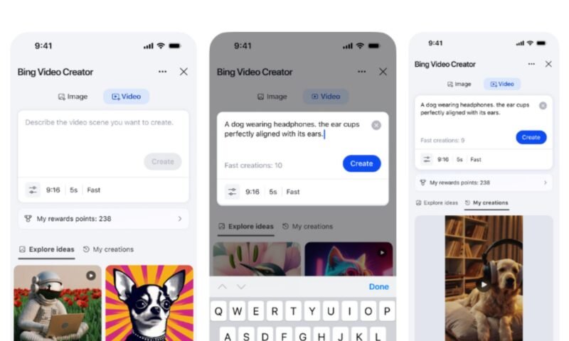 Bing inova com criador de vídeos gratuito baseado em texto