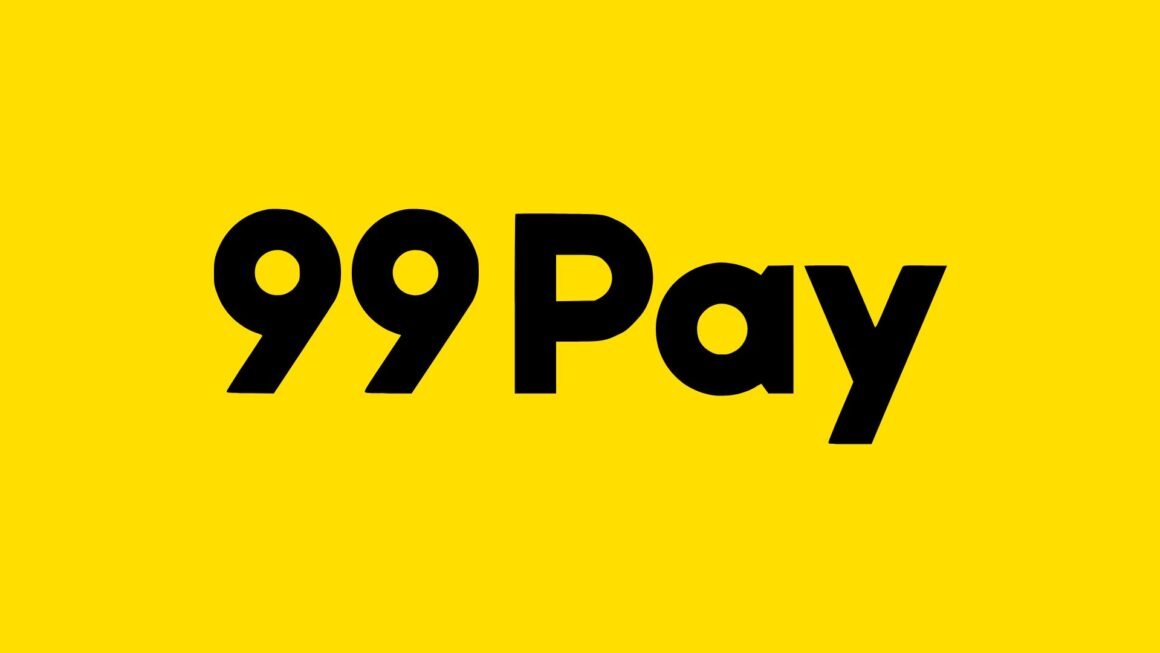 Logo da 99Pay em preto com fundo amarelo