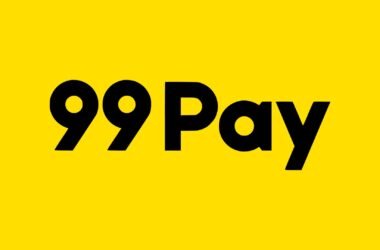 Logo da 99Pay em preto com fundo amarelo