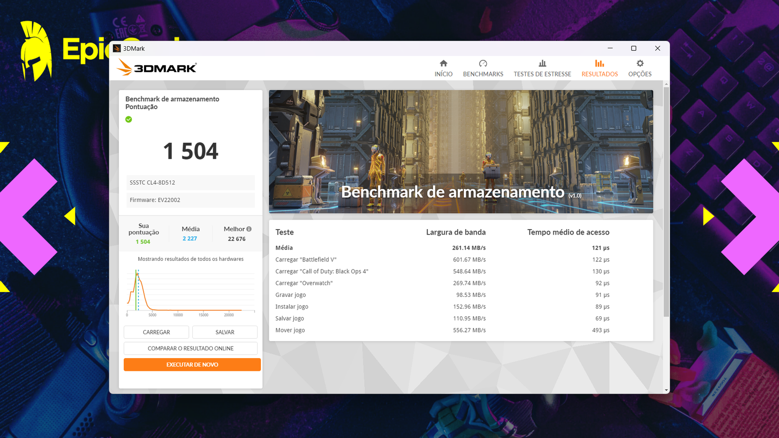 Samsung Galaxy Book4 - 3DMark Benchmark Armazenamento]