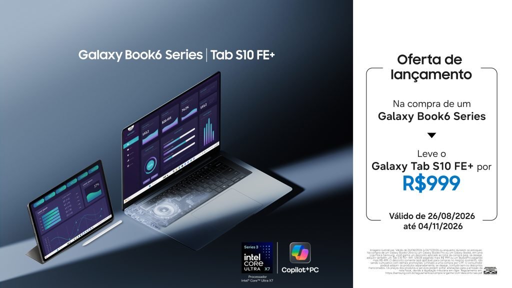Ação lançamento Samsung Galaxy Book6 no Brasil